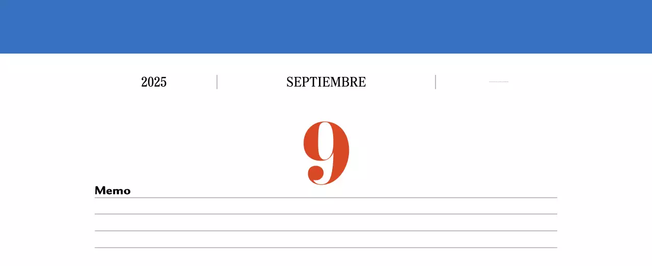 Calendario retro concept memory en rojo