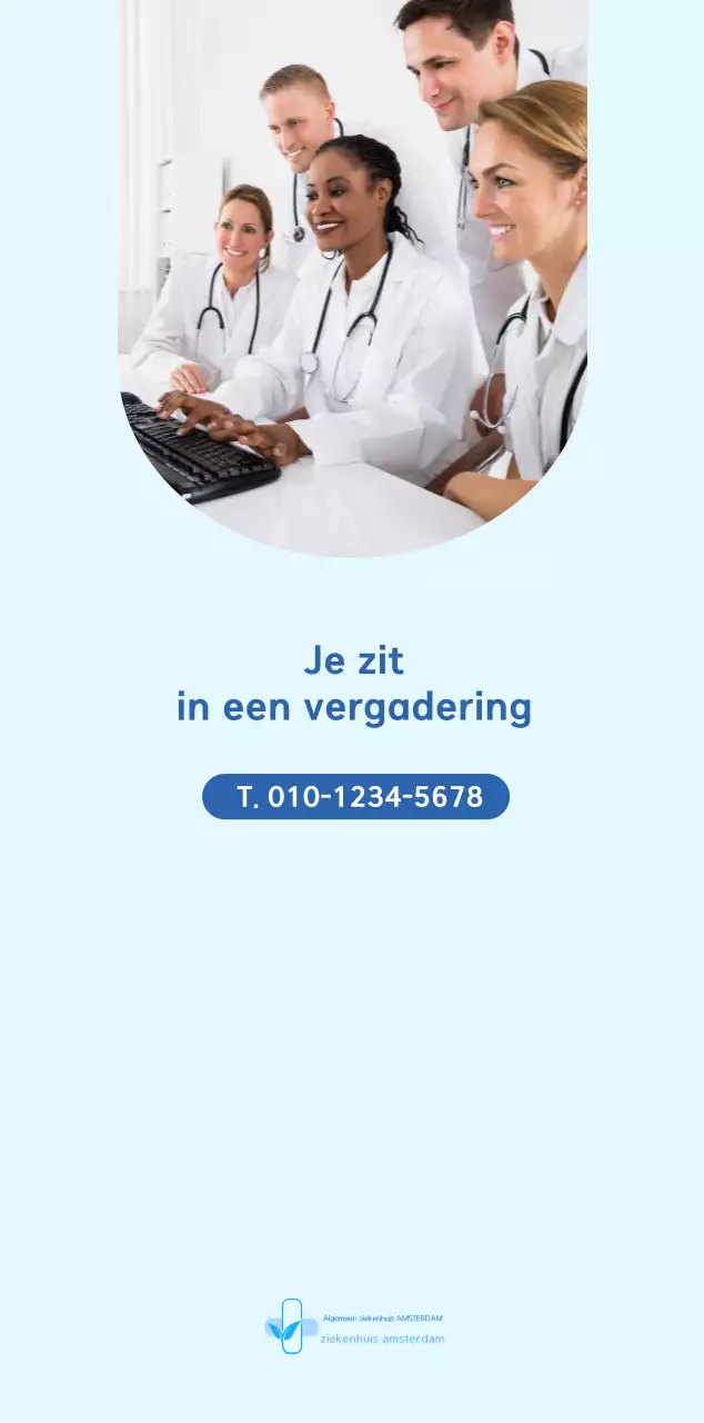 Blauwe moderne ziekenhuiskalender