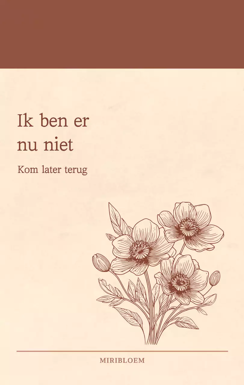Een sentimentele bloemenkalender in lichtbruin en bruin wollen papierconcept