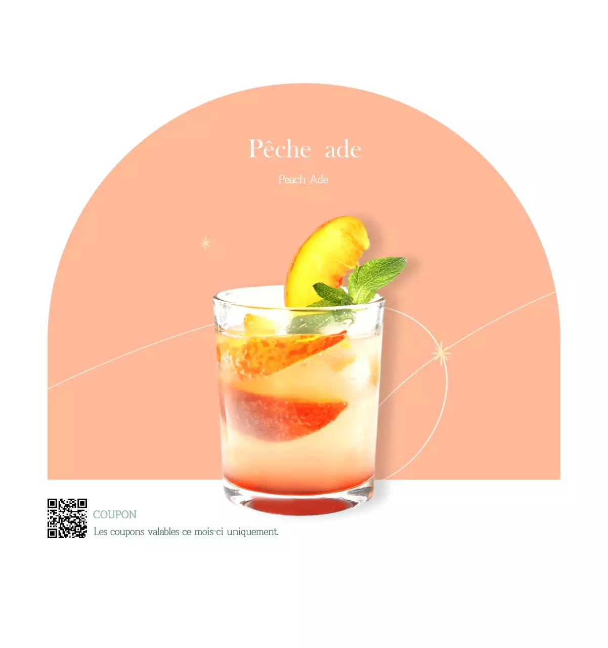 Un calendrier moderne pour les cafés avec des recommandations sur la boisson du mois.