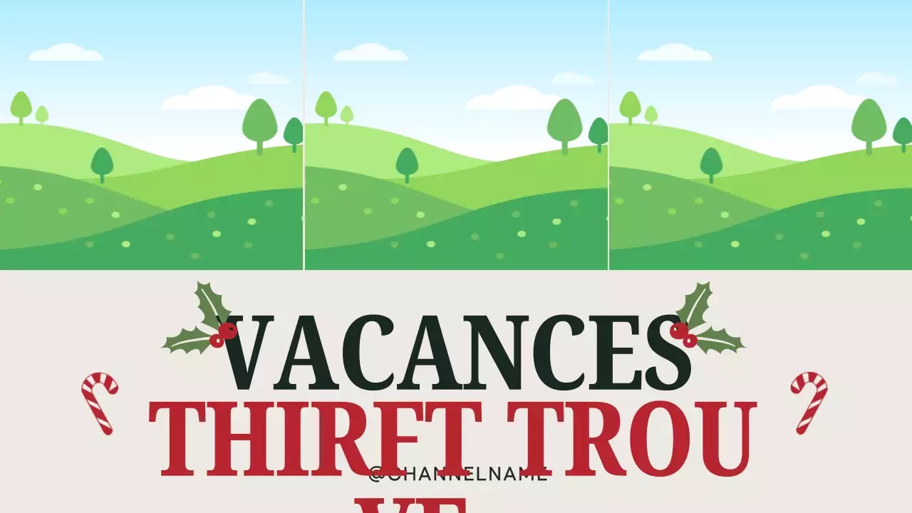 Annonce de vacances vintage rouge