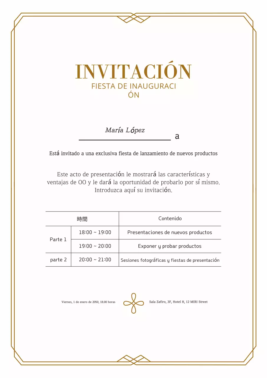 Invitación Evento Clásico Beige