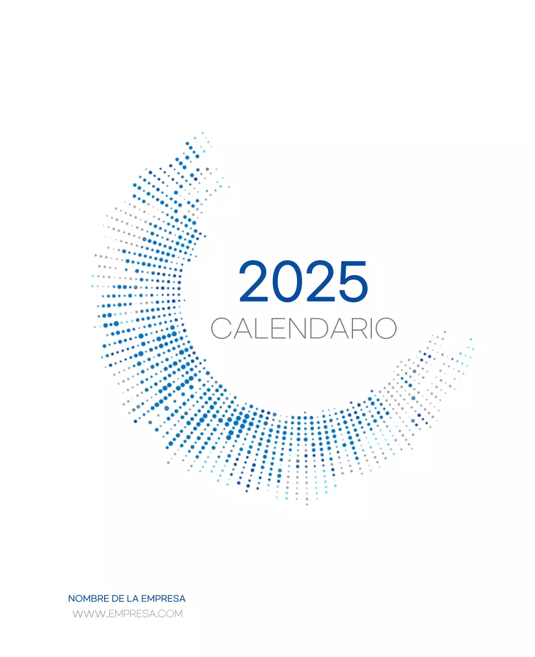Calendario moderno azul