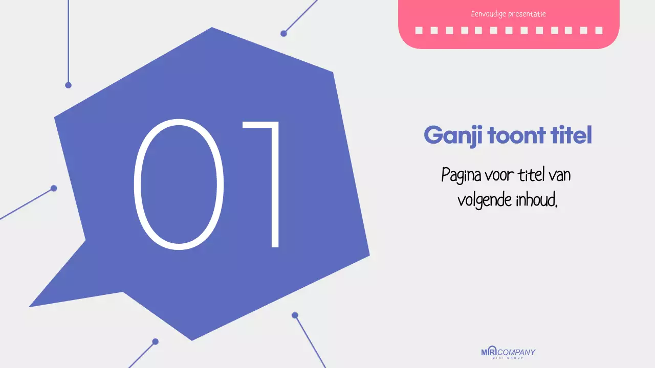 Gids voor Eenvoudige Blauwe Presentatie