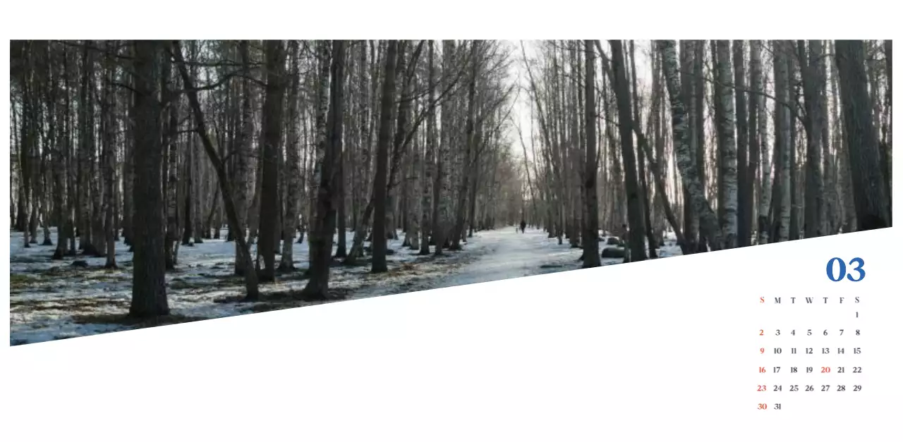 ブルーモダン病院カレンダー