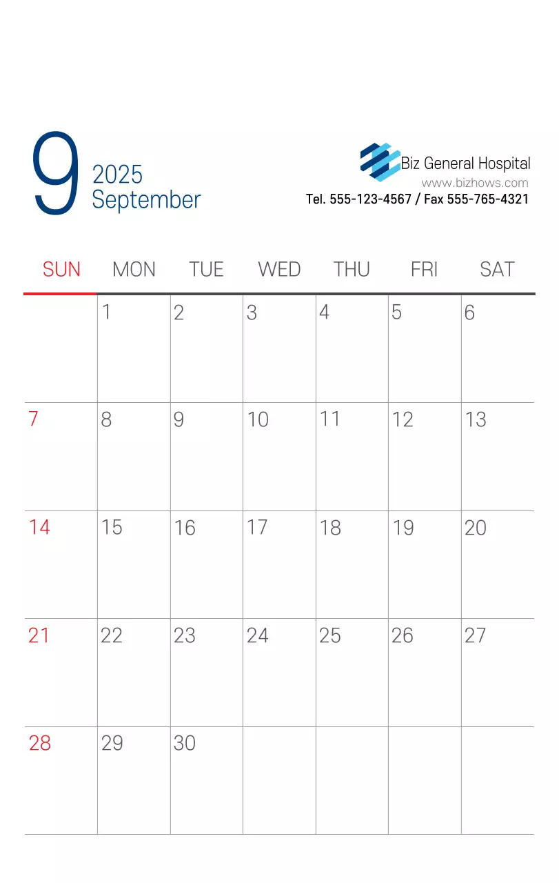 Kalender Promosi Rumah Sakit Sederhana Putih Angkatan Laut