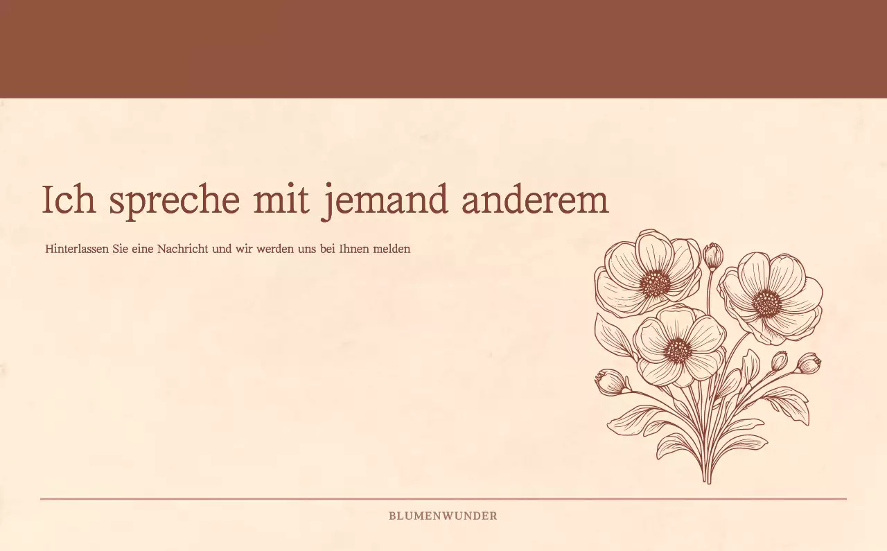 Ein sentimentaler Blumenkalender in hellbraunem und braunem Wollpapierkonzept