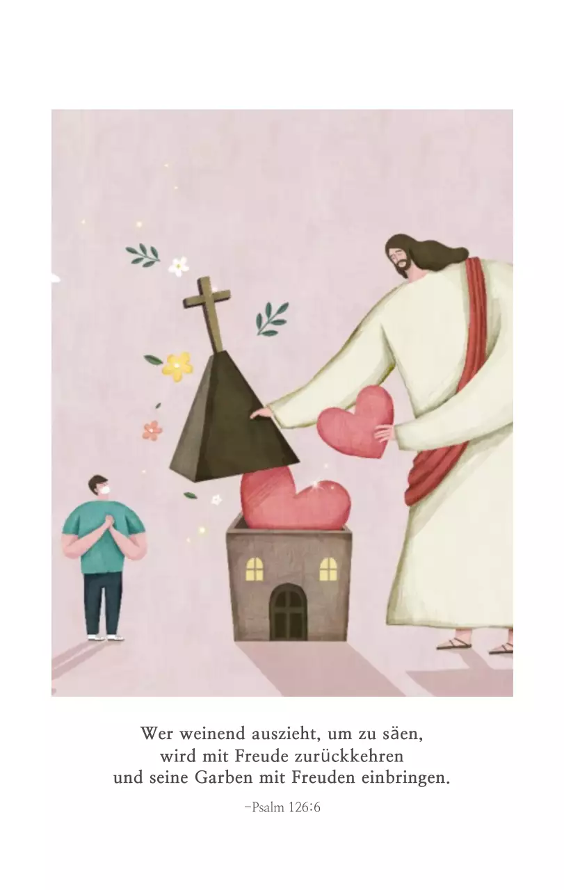 Pastell saubere Illustration Kirche