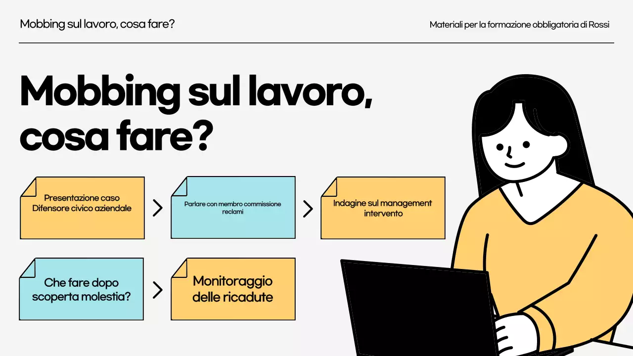 Formazione sulla prevenzione delle molestie sul luogo di lavoro Formazione obbligatoria
