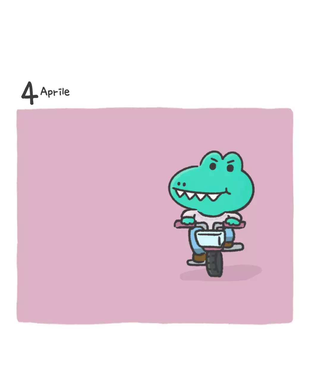 Un calendario con un simpatico concetto di illustrazione di Ago