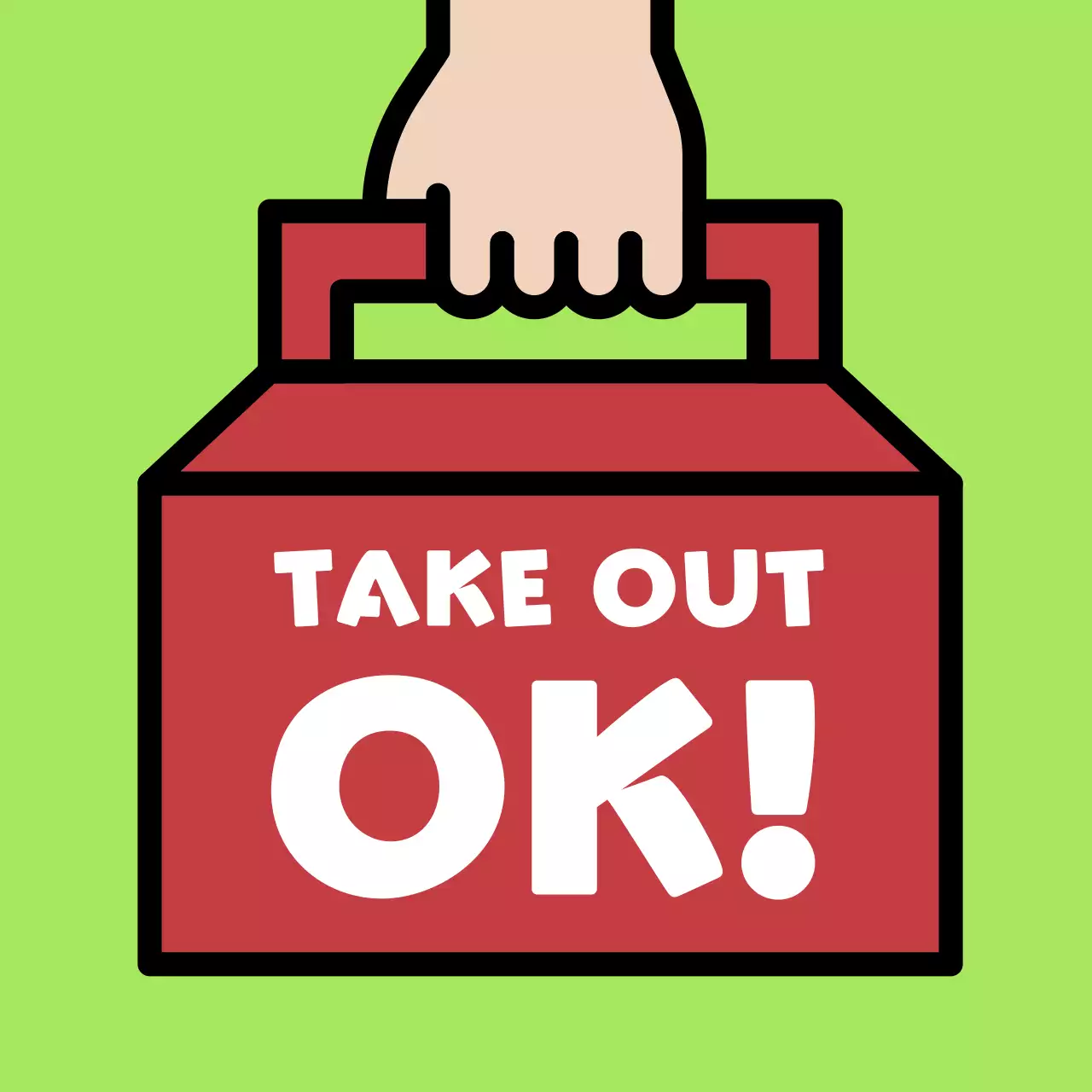 赤 ポップ テイクアウト 看板