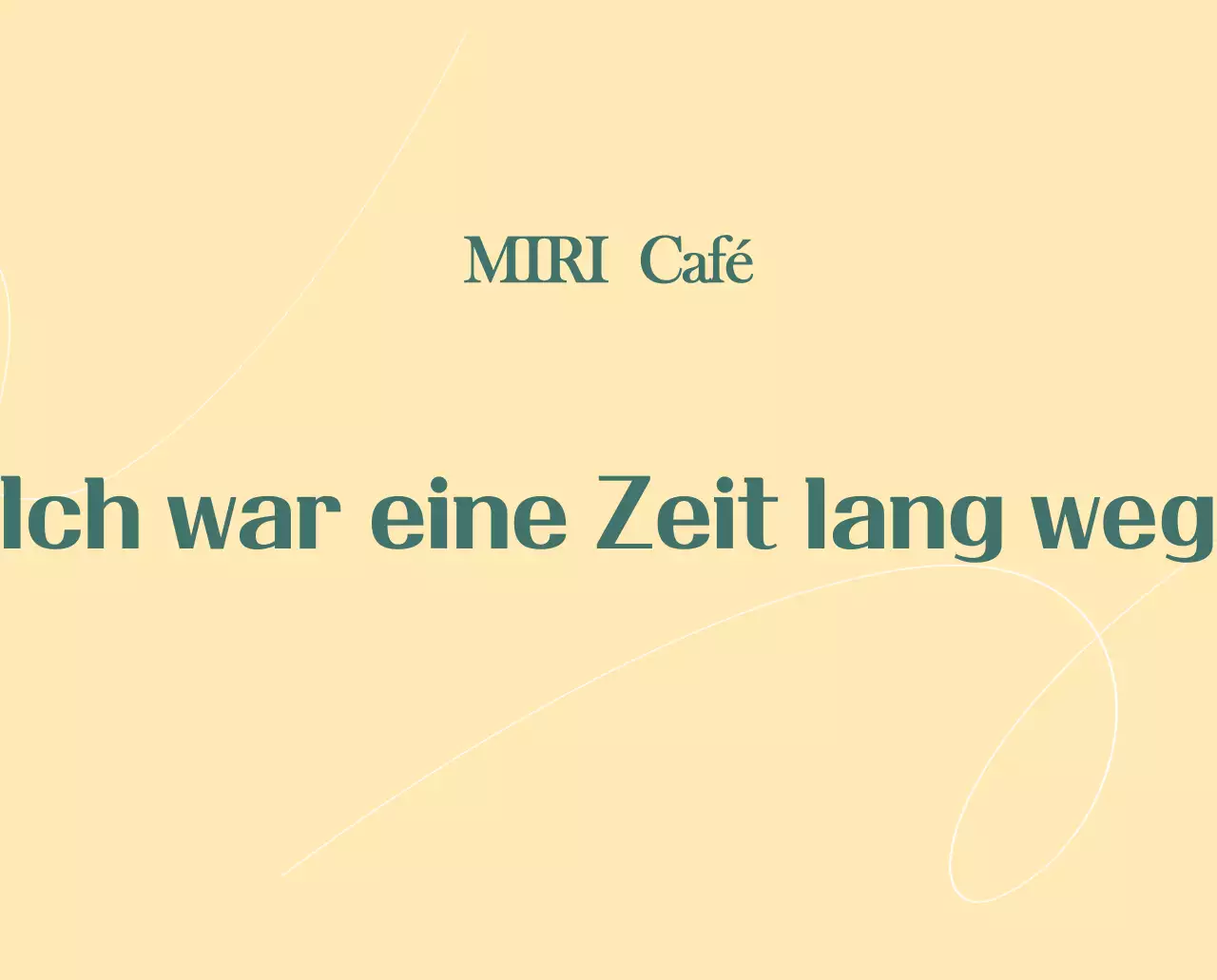 Ein moderner Café-Kalender mit Empfehlungen für das Getränk des Monats
