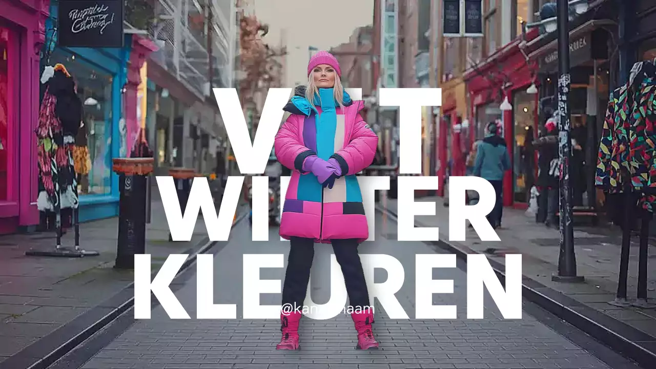 Kleurrijke gedurfde mode-advertentie