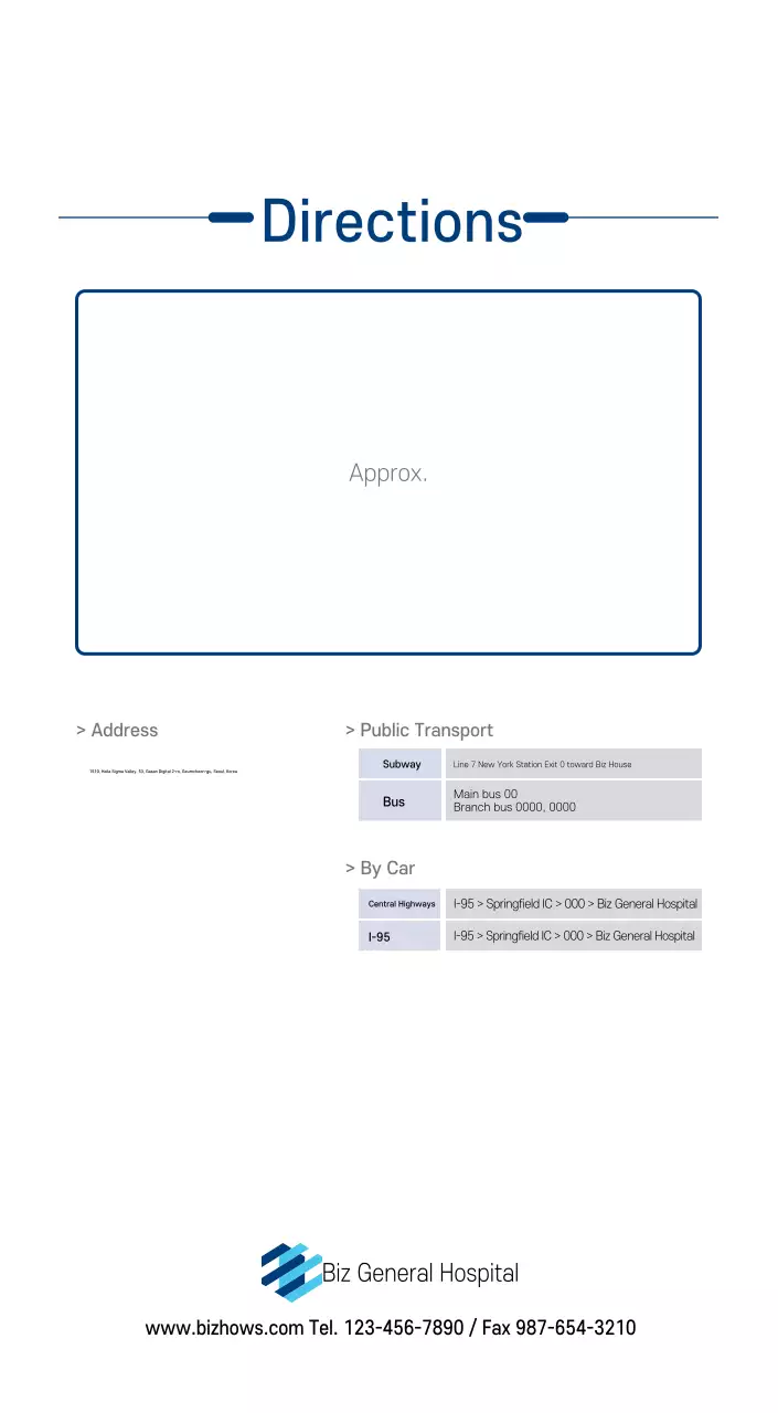 Navy White Simple Hospital Promotional Calendar