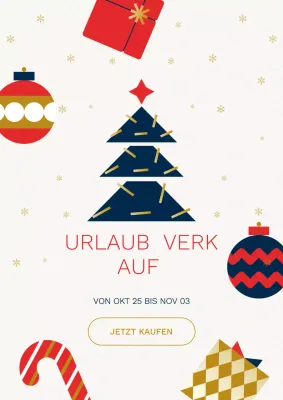 red modern holiday promotion