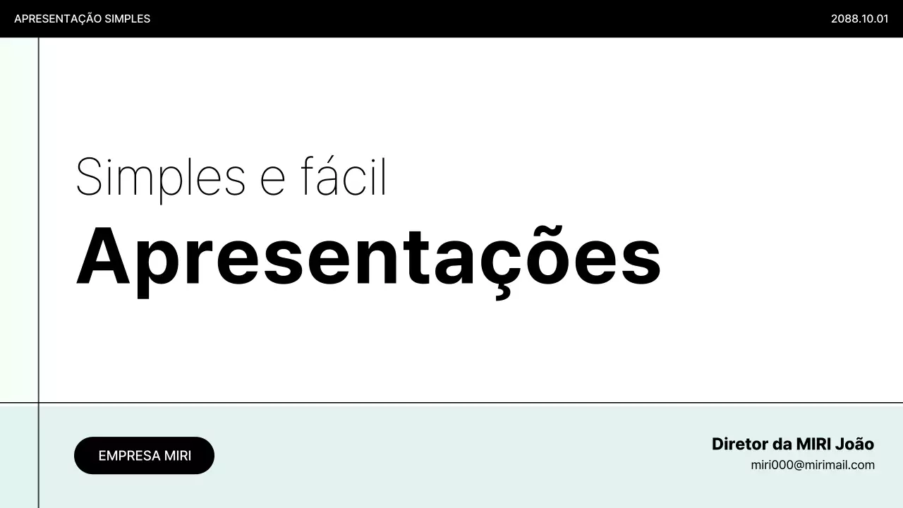 Explicação da apresentação mínima do Mint