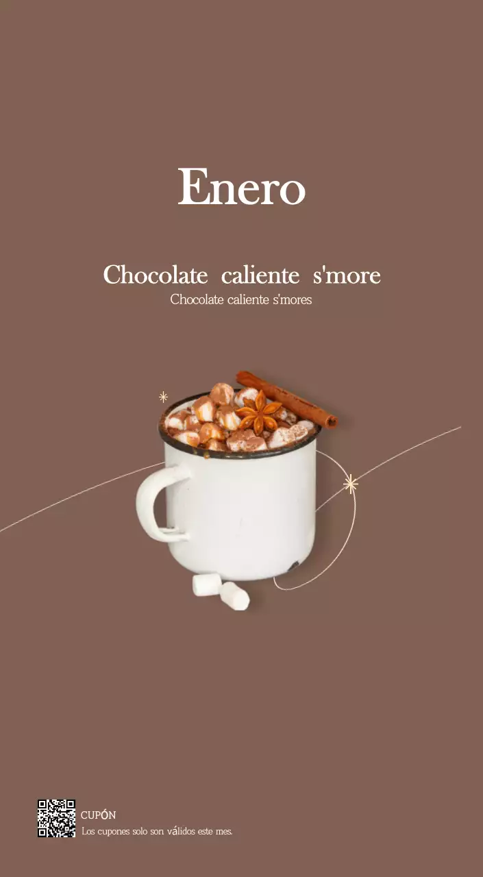 Un moderno calendario de cafeterías con recomendaciones para la bebida del mes