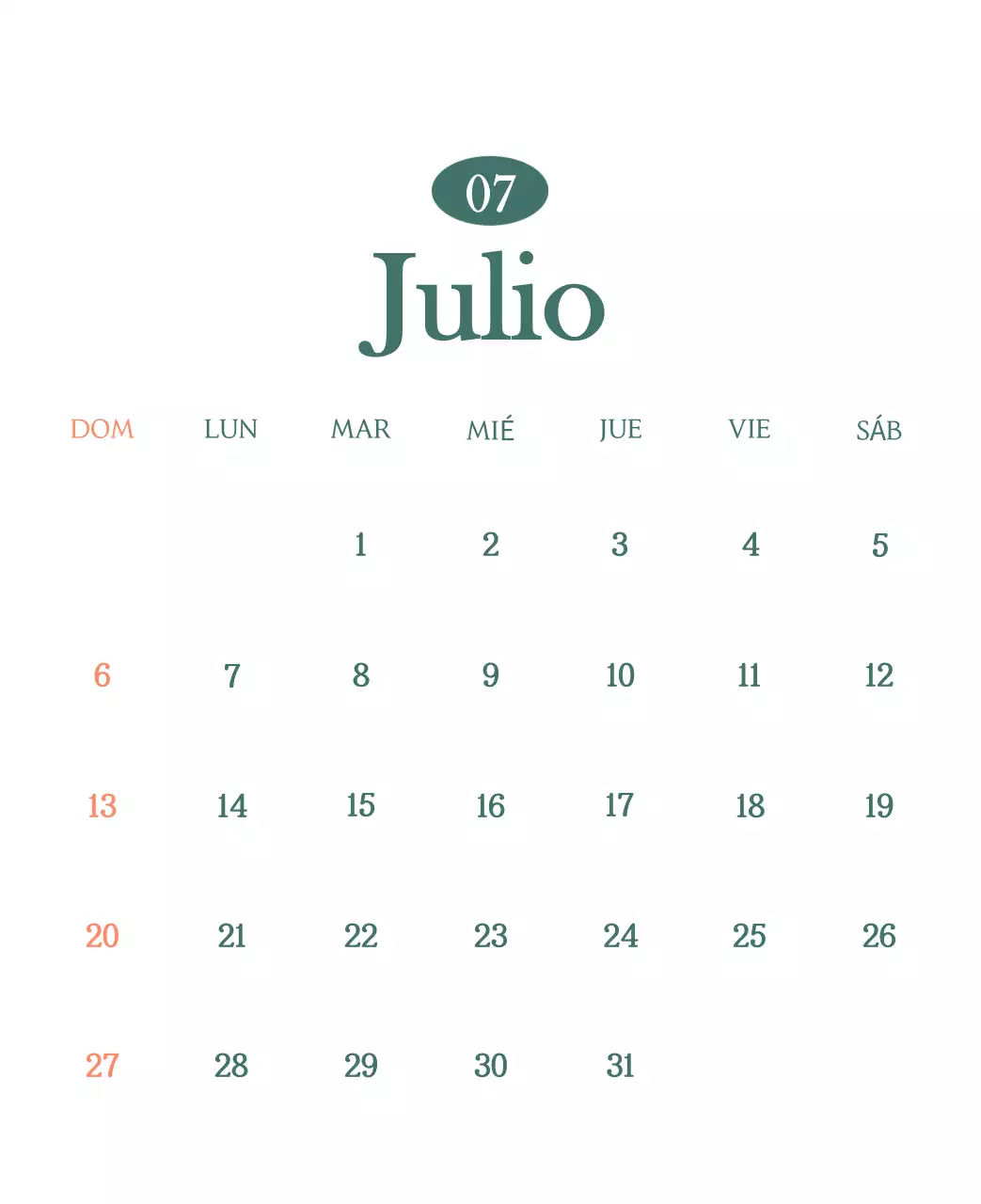 Un moderno calendario de cafeterías con recomendaciones para la bebida del mes
