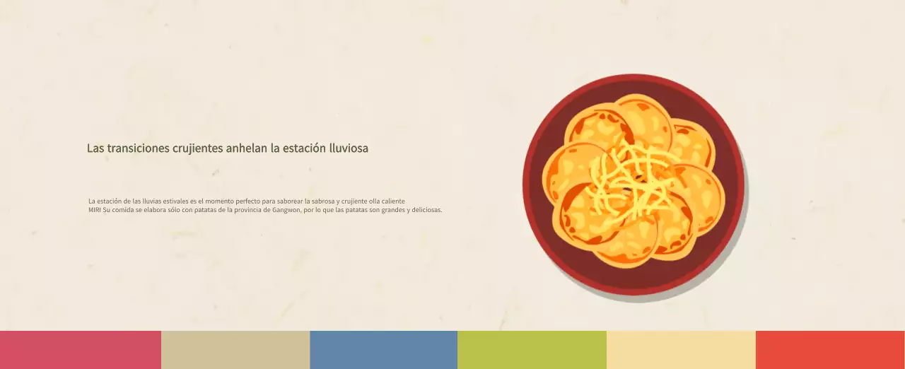 Calendario de comidas tradicionales en beige