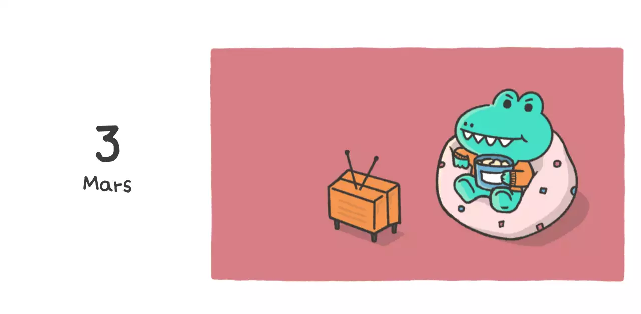 Un calendrier avec un concept d'illustration Ago mignon