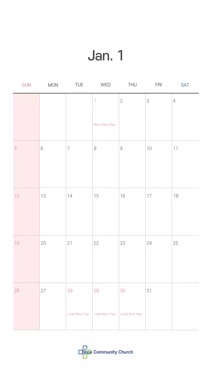 Ilustrasi gereja yang bersih dengan warna pastel