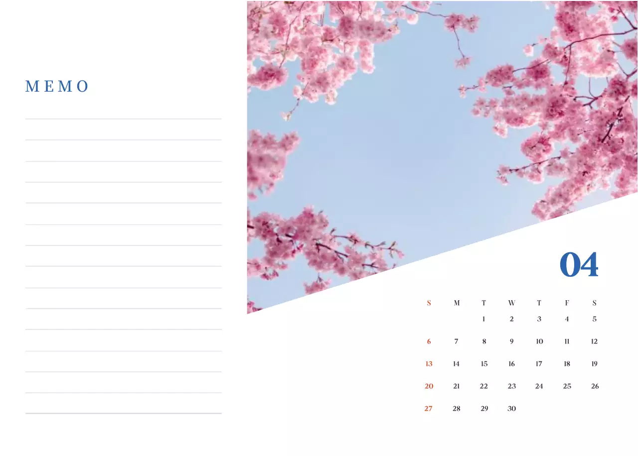 Blauwe moderne ziekenhuiskalender