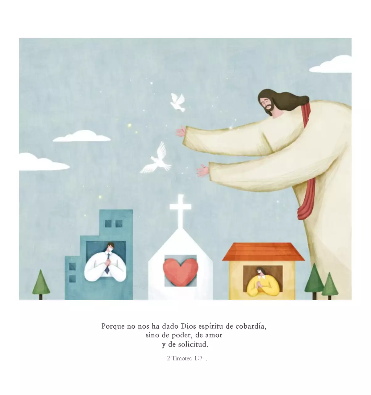 Pastel limpio ilustración iglesia