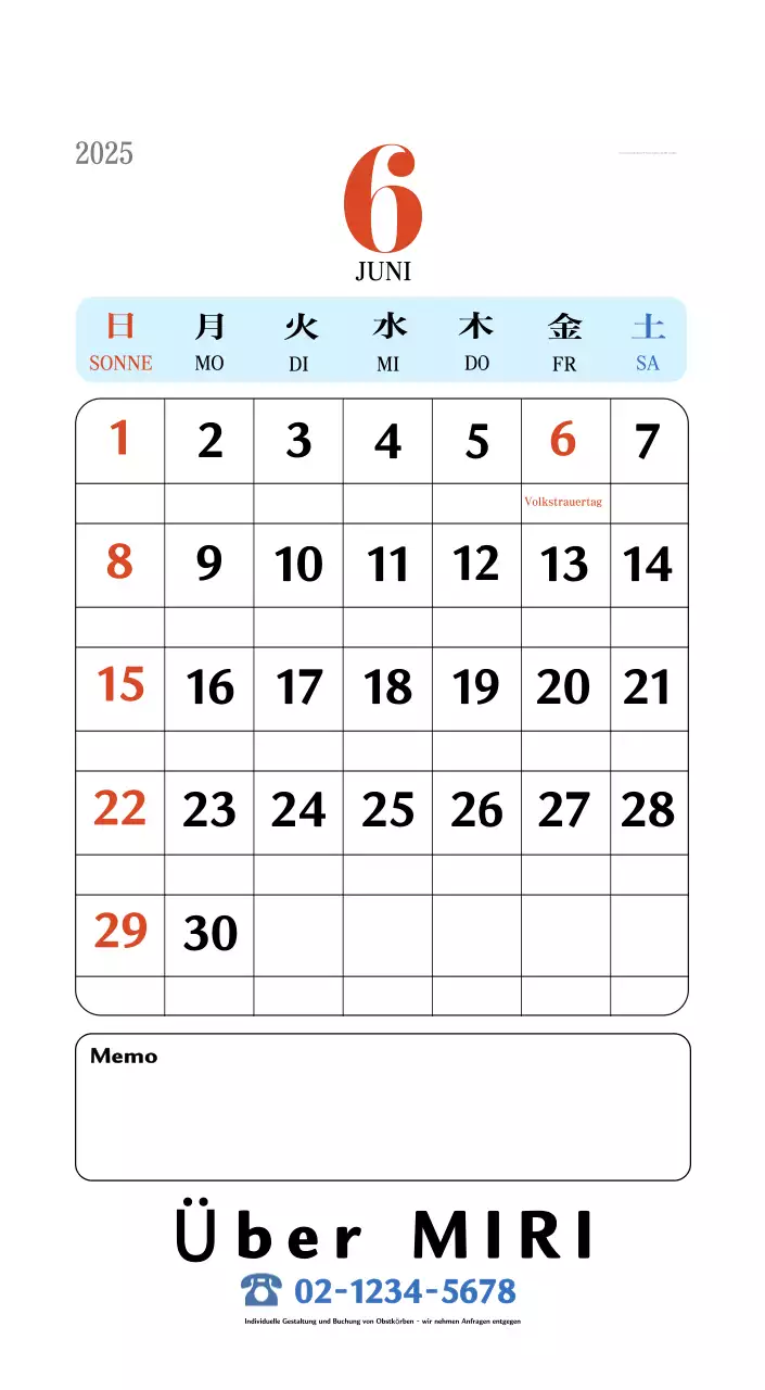 Retro-Konzept Erinnerungskalender in rot