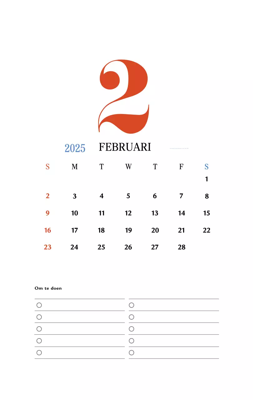 Retro concept memory kalender in rood