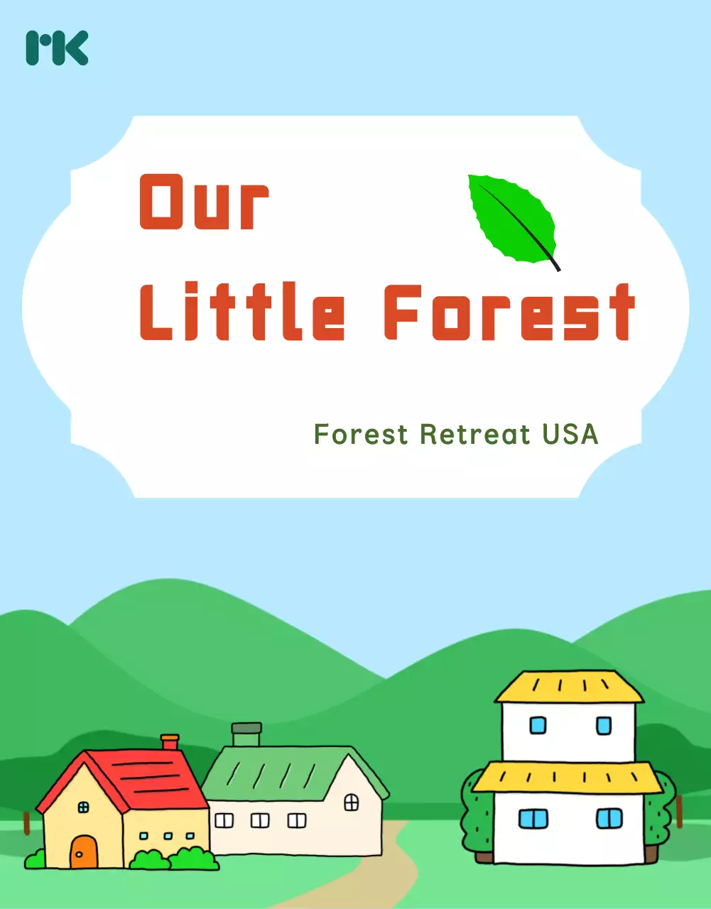 Blue Minimal Forest Invitation Poster