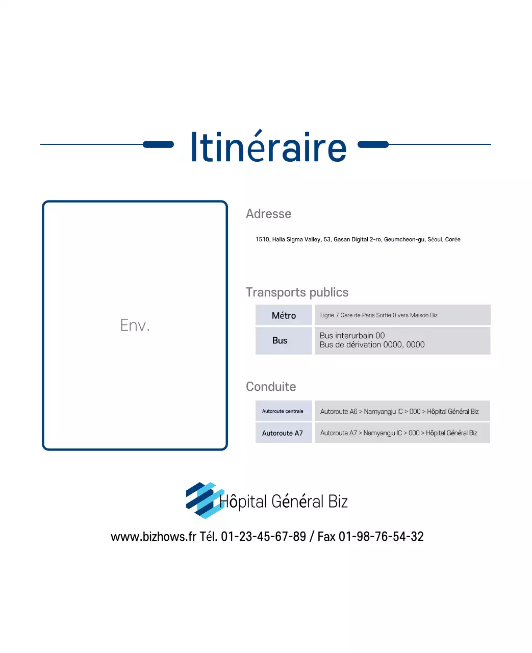 Calendrier promotionnel d'hôpital simple blanc marine