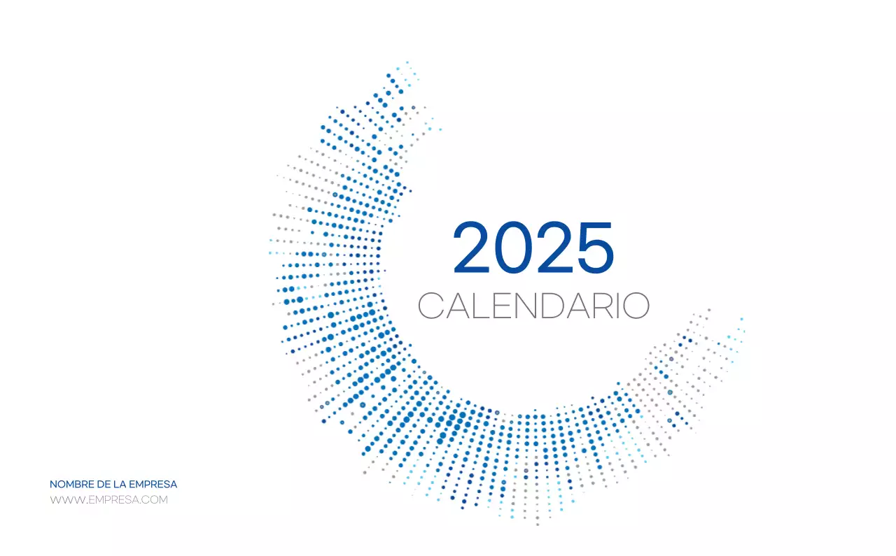 Calendario minimalista azul