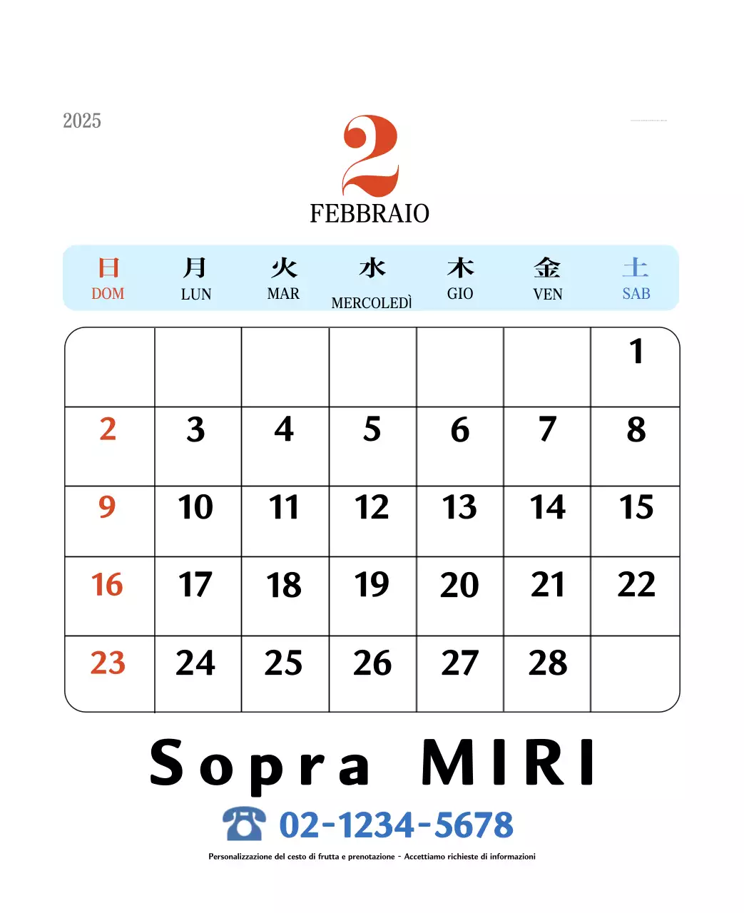 Calendario della memoria di concezione retrò in rosso
