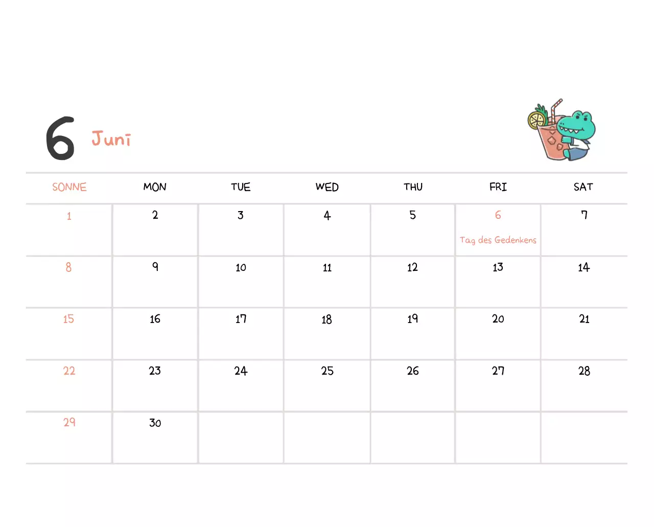 Ein Kalender mit einem niedlichen Ago-Illustrationskonzept