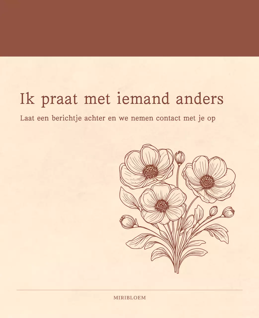 Een sentimentele bloemenkalender in lichtbruin en bruin wollen papierconcept