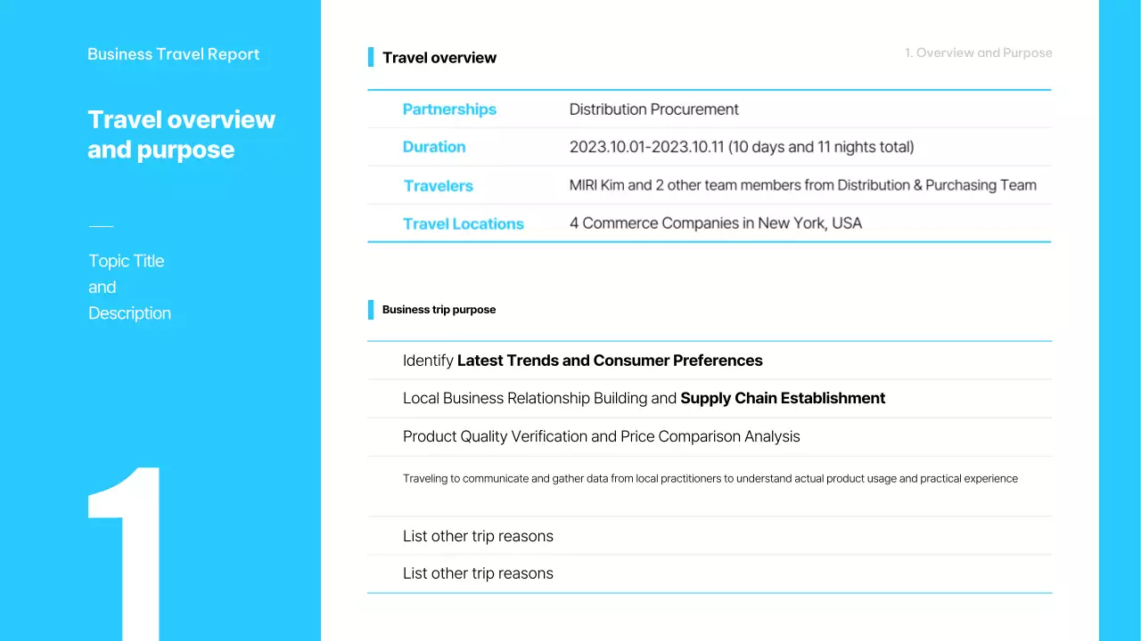 Blue Modern Travel Guide Presentation