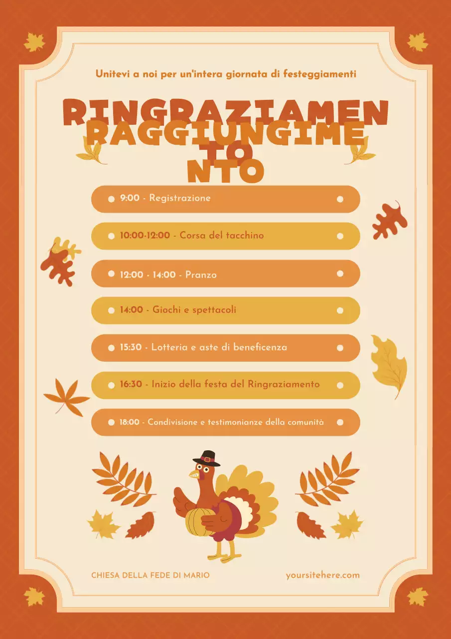 Agenda del Ringraziamento arancione