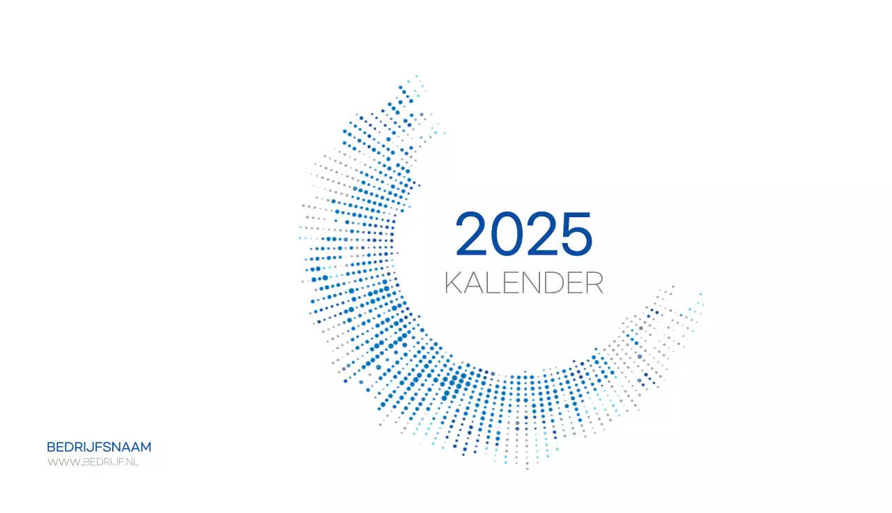 Blauwe Kalender Modern