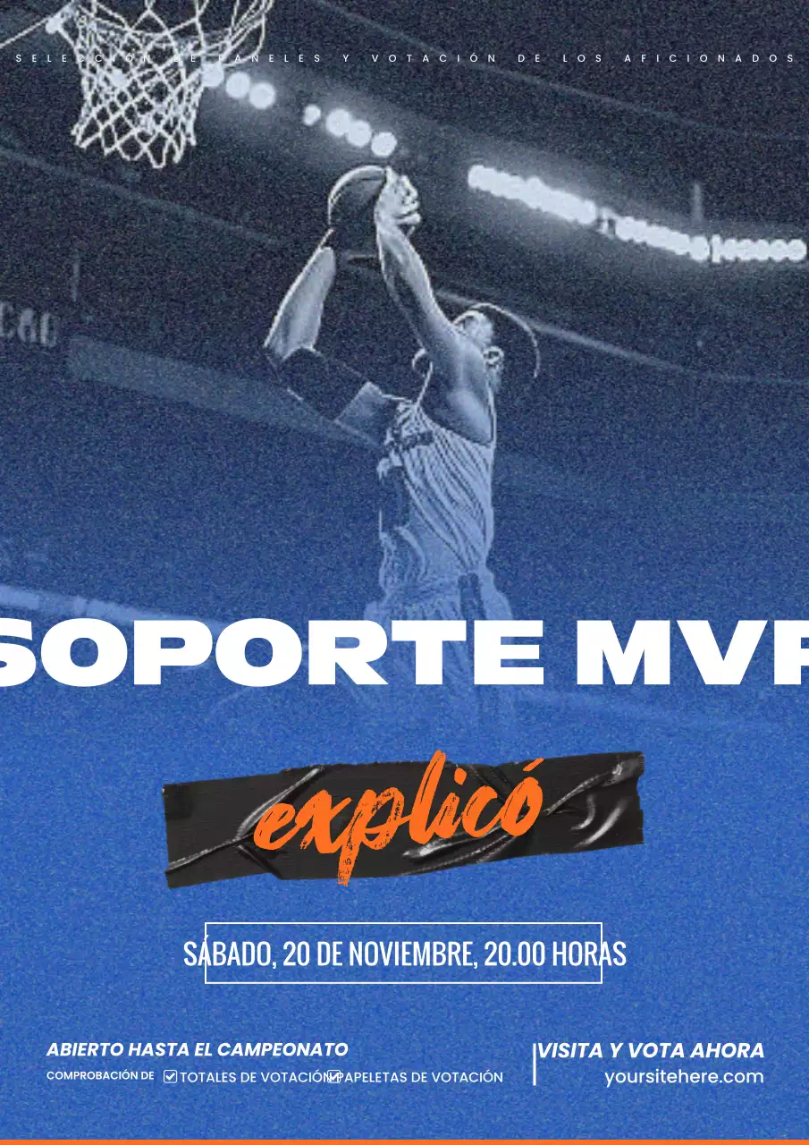 anuncio baloncesto moderno azul