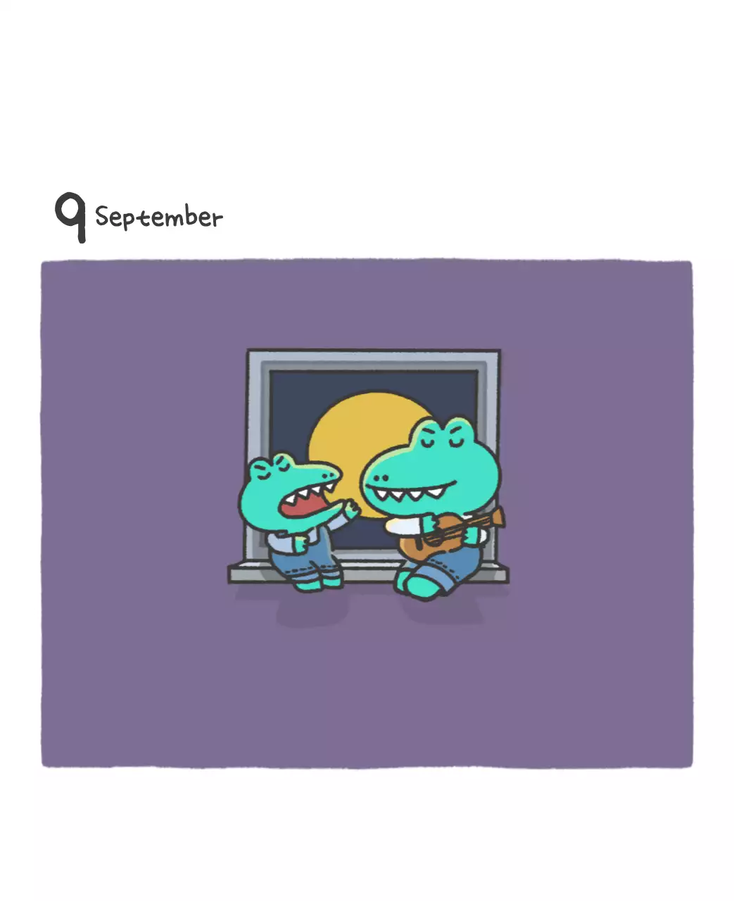 Een kalender met een schattig Ago-illustratieconcept