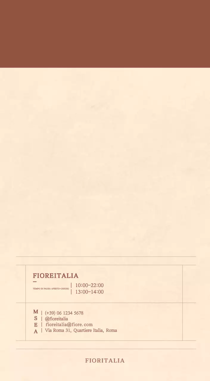 Un calendario sentimentale per fioristi in carta di lana marrone chiaro e marrone.