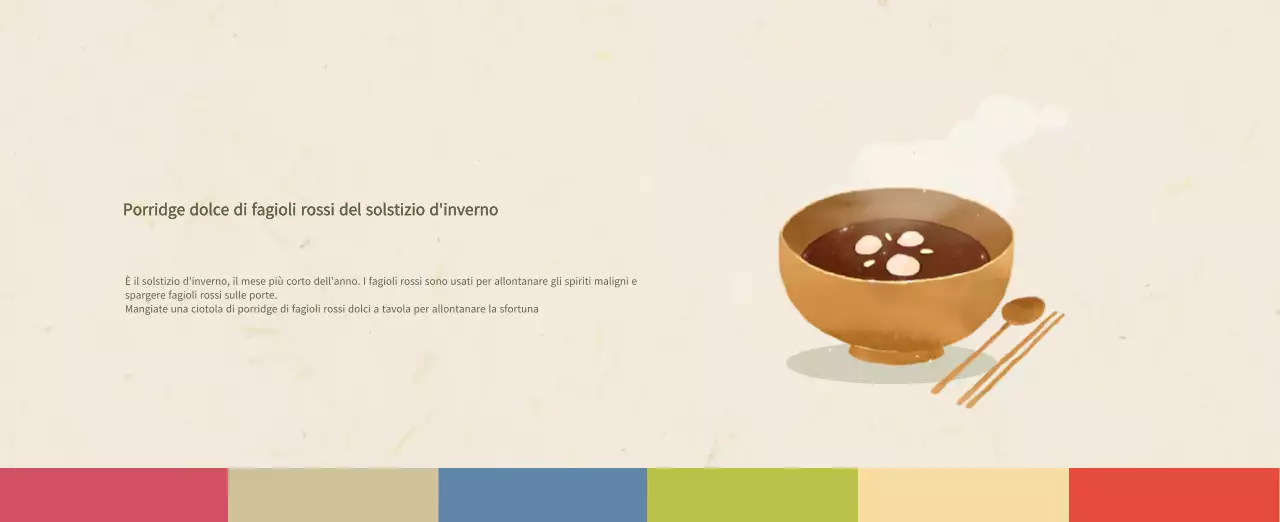 Calendario alimentare tradizionale beige