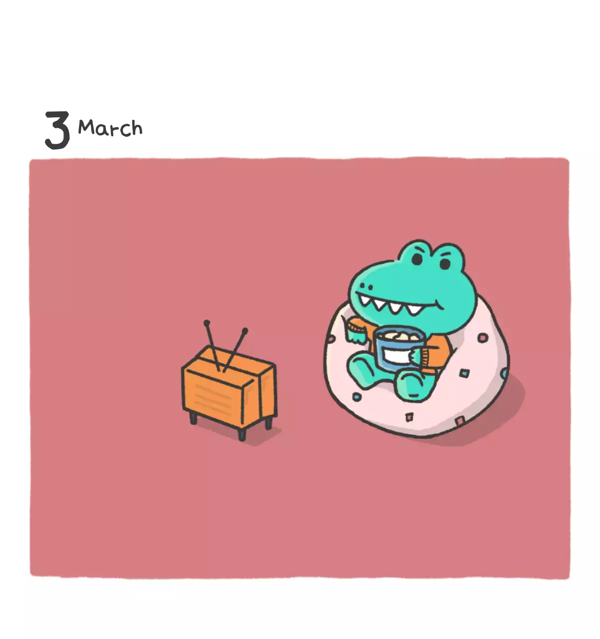 A calendar with a cute Argo illustration concept