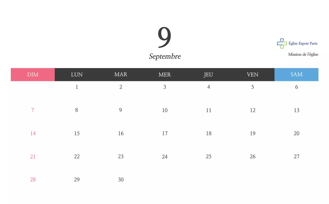 Calligraphie simple Promotion de l'église biblique