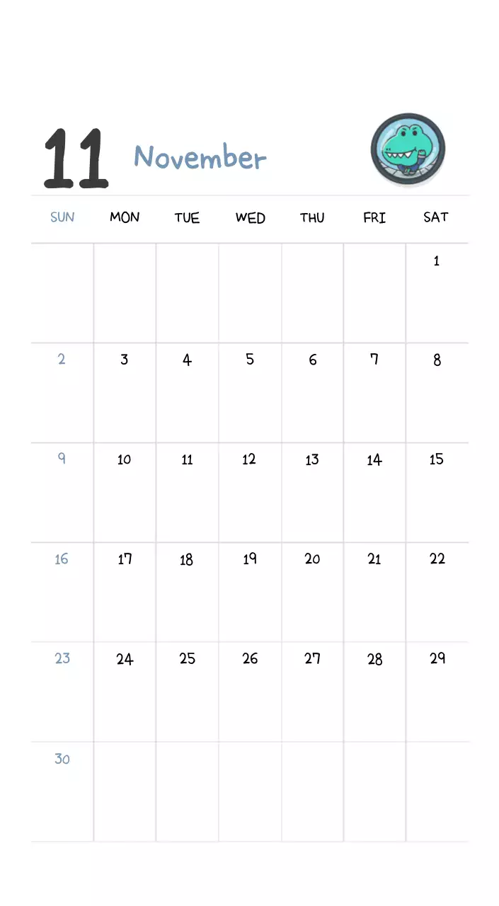 A calendar with a cute Argo illustration concept