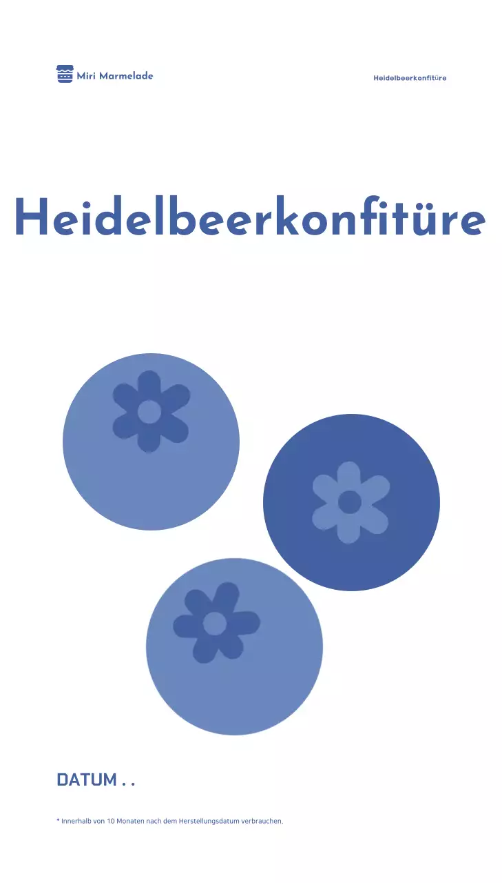 Blaues einfaches Lebensmittelpaket Hangtag