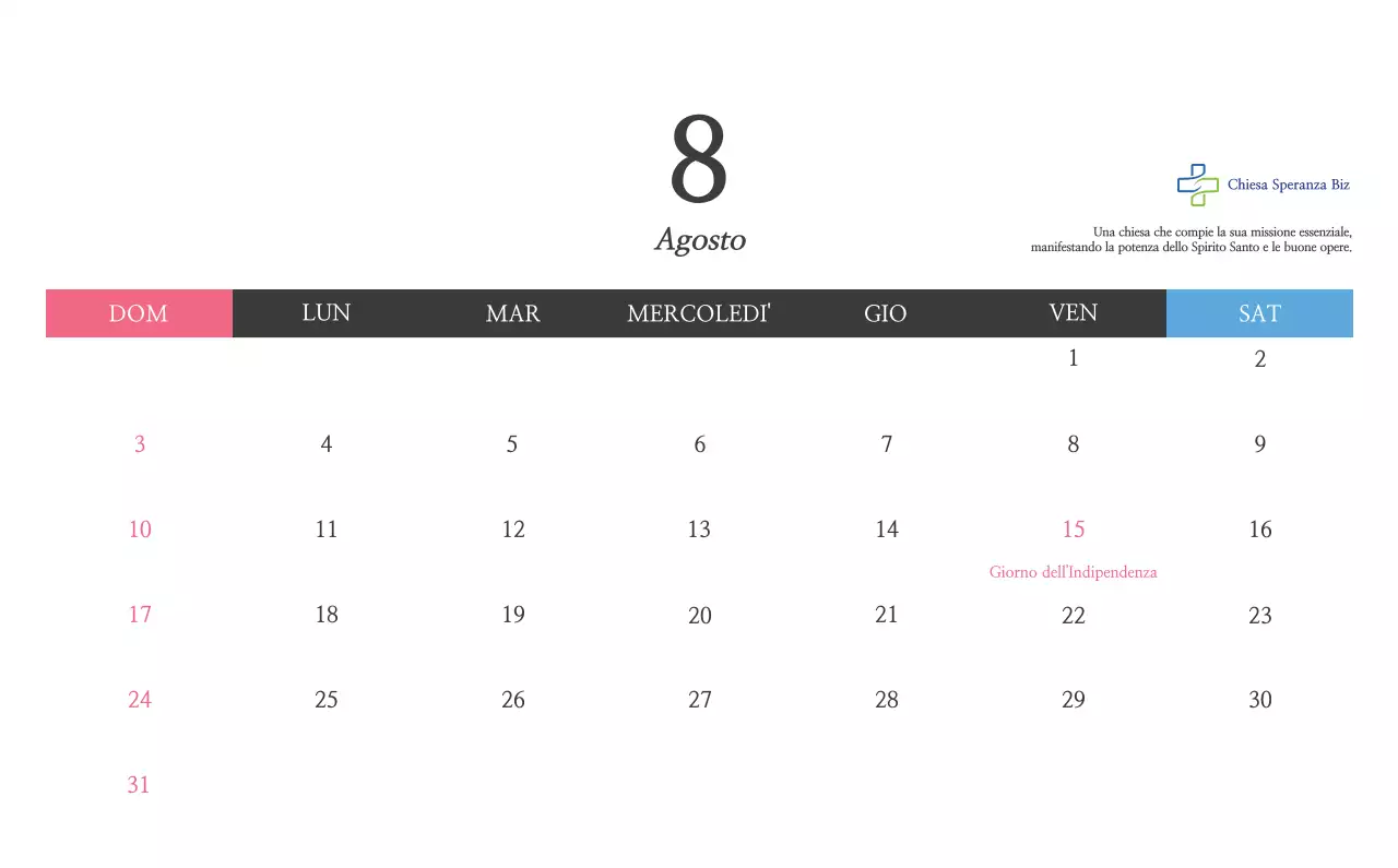 Promozione della chiesa biblica in calligrafia semplice