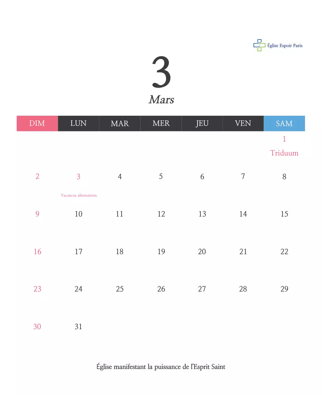 Calligraphie simple Promotion de l'église biblique