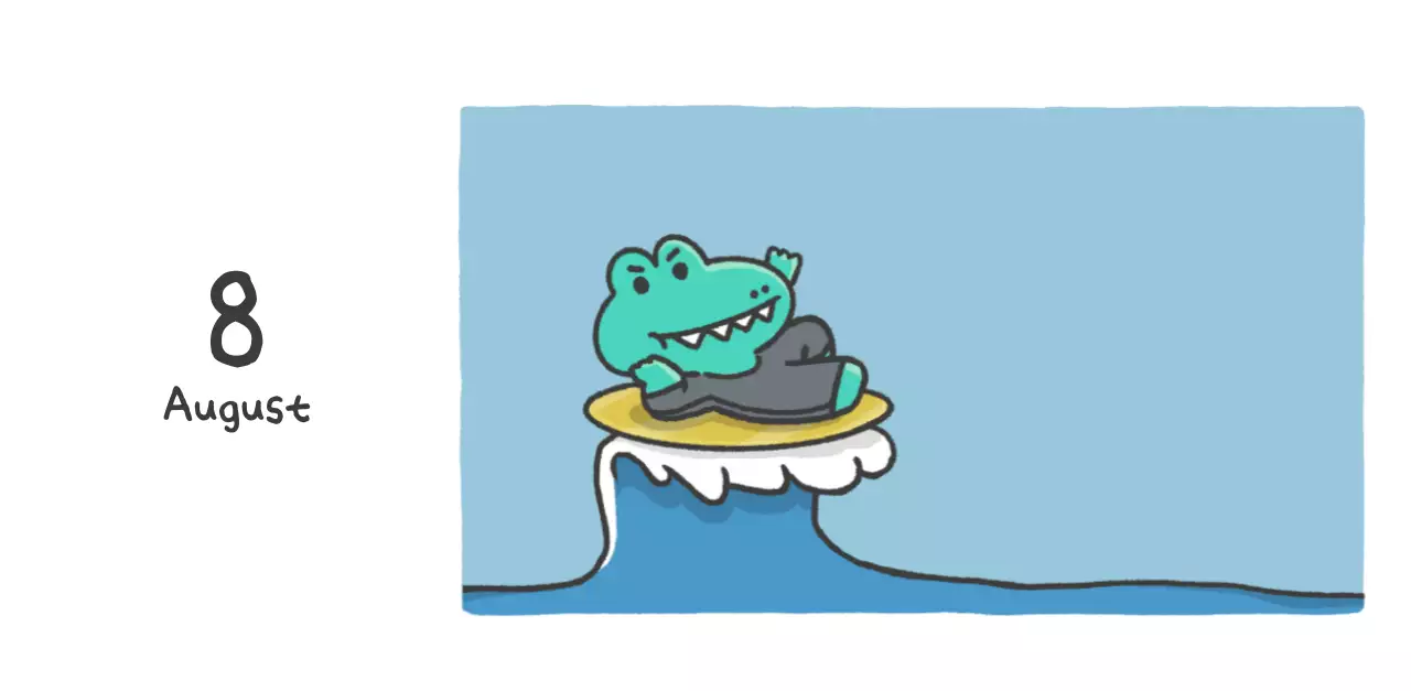 かわいいアゴイラストコンセプトのカレンダー