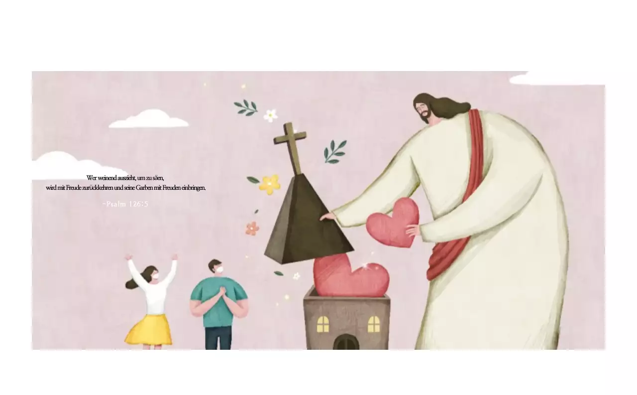 Pastell saubere Illustration Kirche